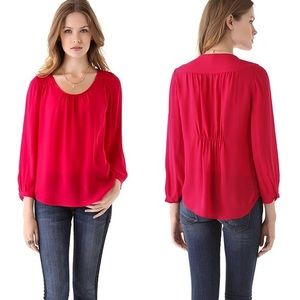 NWOT Joie long sleeve red/dark pink blouse